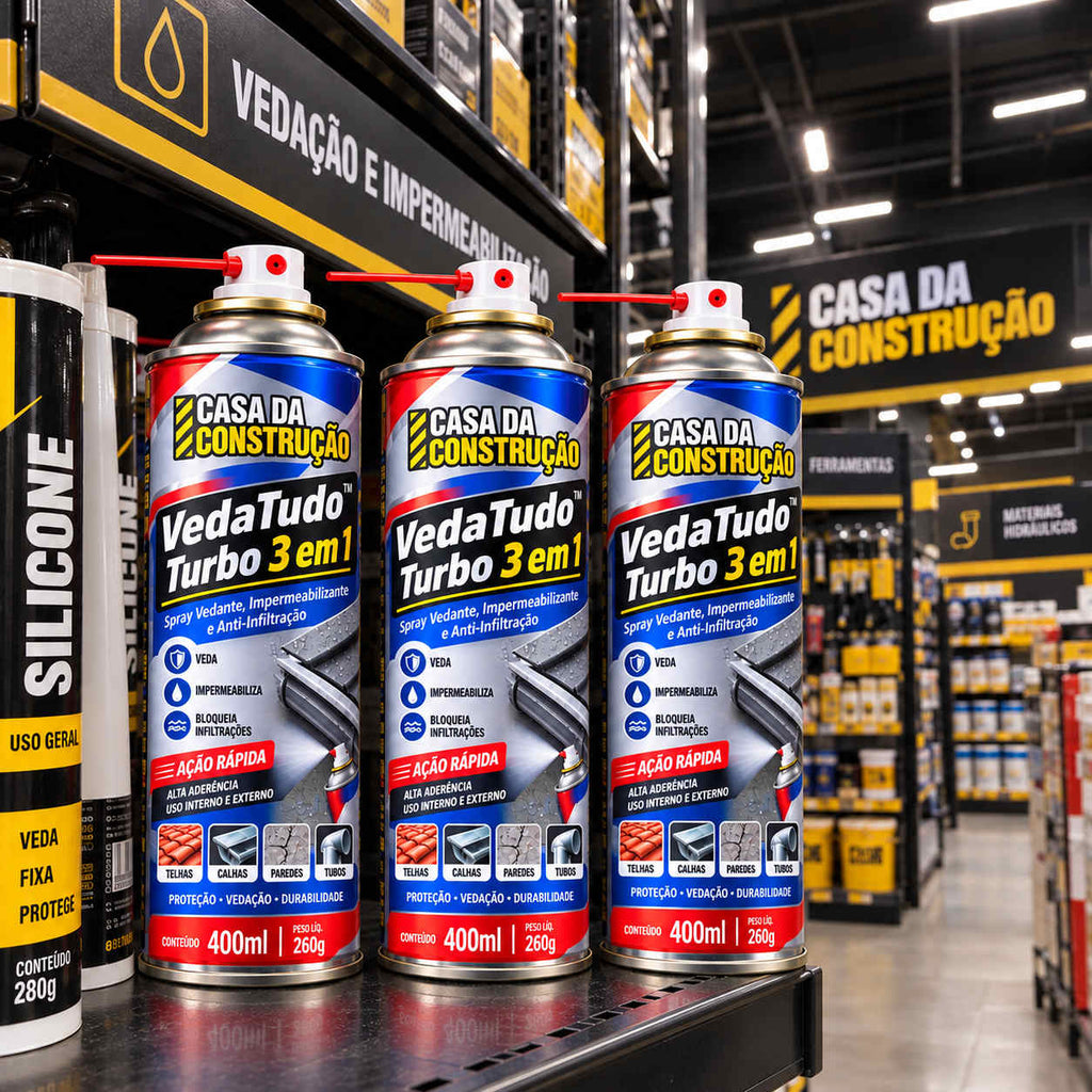 VedaTudo™ Turbo 3 em 1 | Spray Vedante, Impermeabilizante e Anti-Infiltração